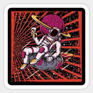 Radio Silence Astronaut Sticker